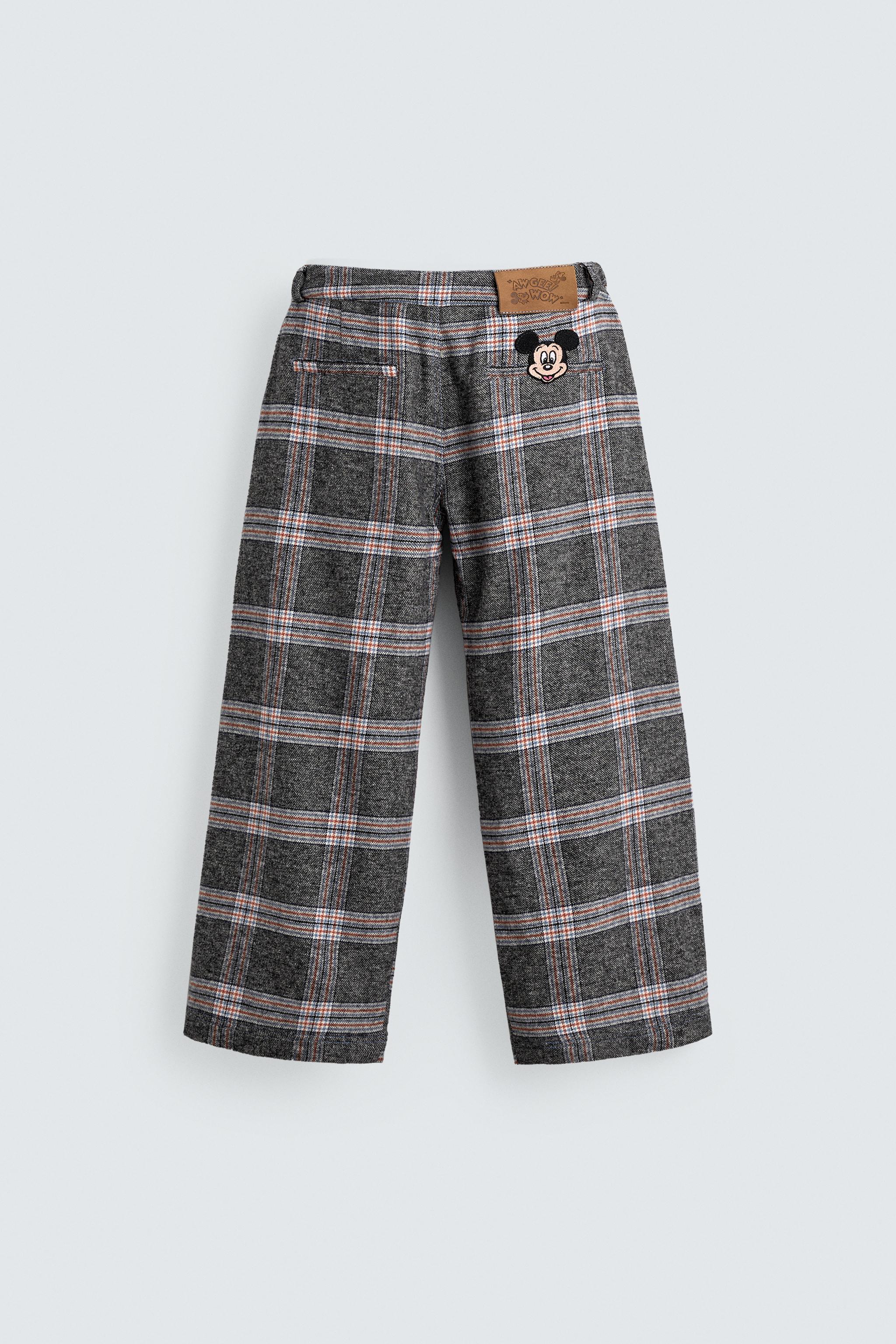 PANTALON À CARREAUX PIÈCE MICKEY MOUSE HARRY LAMBERT FOR ZARA X DISNEY