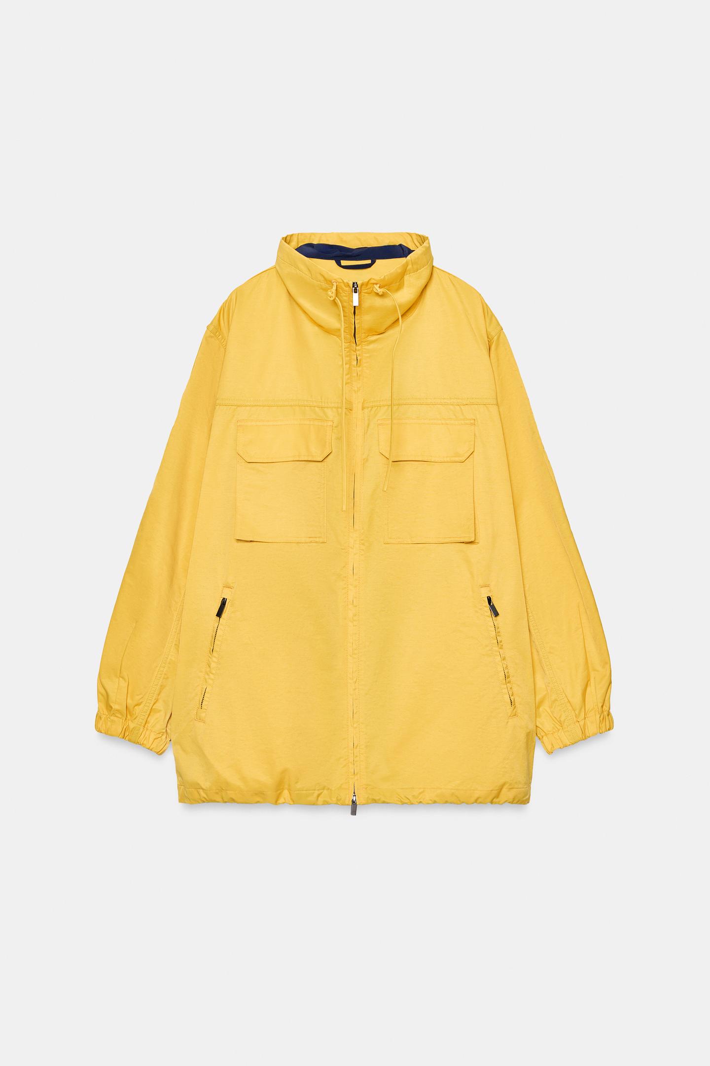 Женская куртка Zara Technical Pocket Jacket ZW Collection, цвет: Жёлтый — фото 11