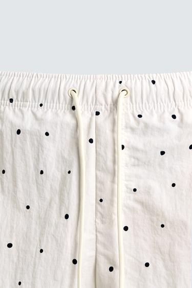 POLKA DOT SWIMMING TRUNKS - Ecru by Zara - Image 2
