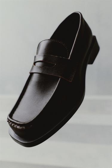 Zara DRESS PENNY LOAFERS - Black