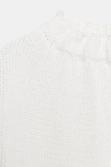 GATHERED NECK KNIT TOP - White by Zara - Image 8
