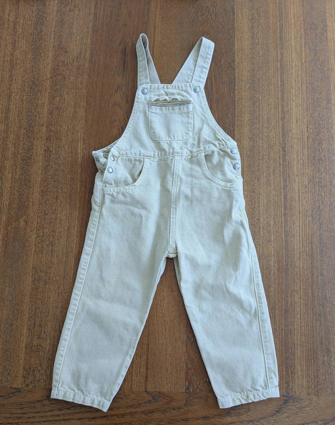 SNAP BUTTON DENIM PINAFORE - Image 3