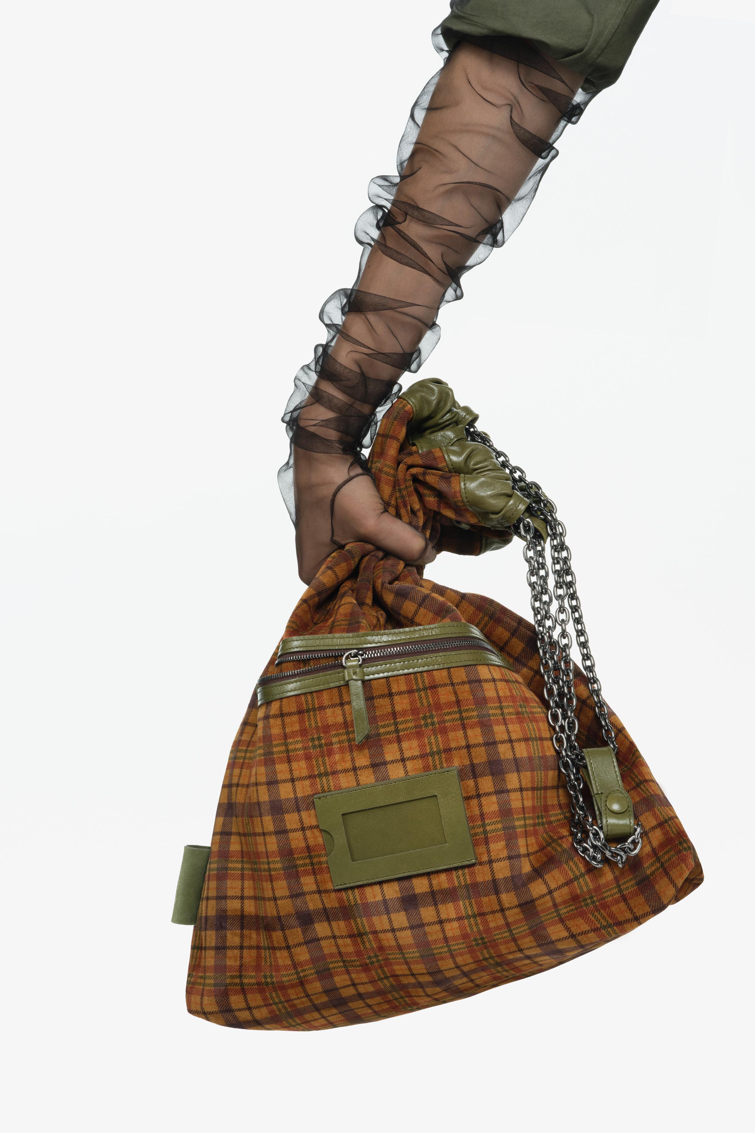 LIMITED EDITION TRI-CHIC LARGE LEATHER BAG - Khaki Green | ZARA