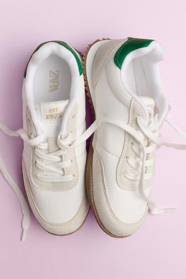 PADDED TRAINERS - White by Zara
