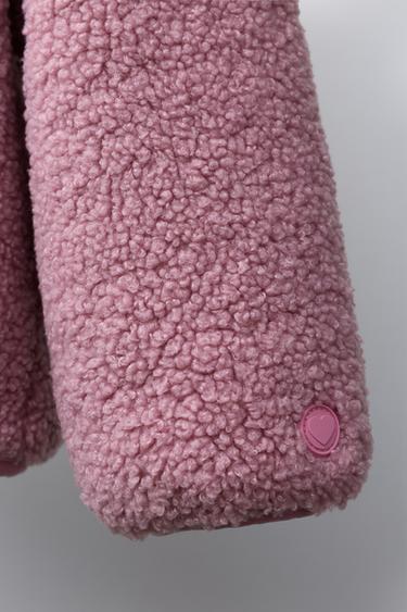 VESTE EFFET MOUTON À CAPUCHE - Rose de Zara - Image 5