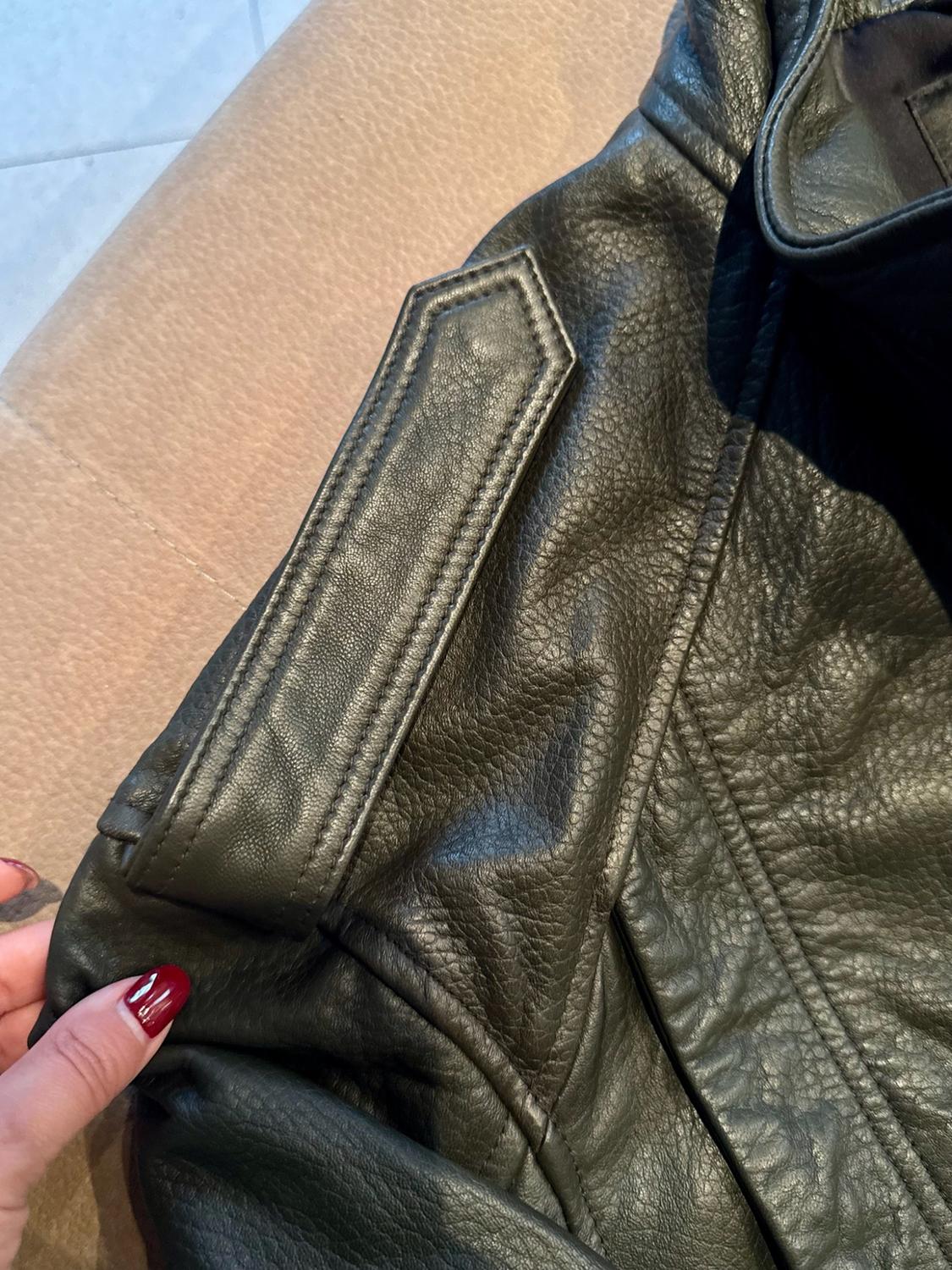 ZW COLLECTION LIMITED EDITION LEATHER BOMBER JACKET - Image 5
