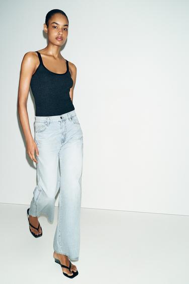 JEAN Z1975 DROIT TAILLE BASSE DÉTAIL COUTURES - Bleu clair de Zara - Image 4