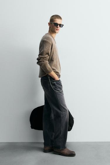PULL COL EN V ÉDITION LIMITÉE - Marron de Zara - Image 3