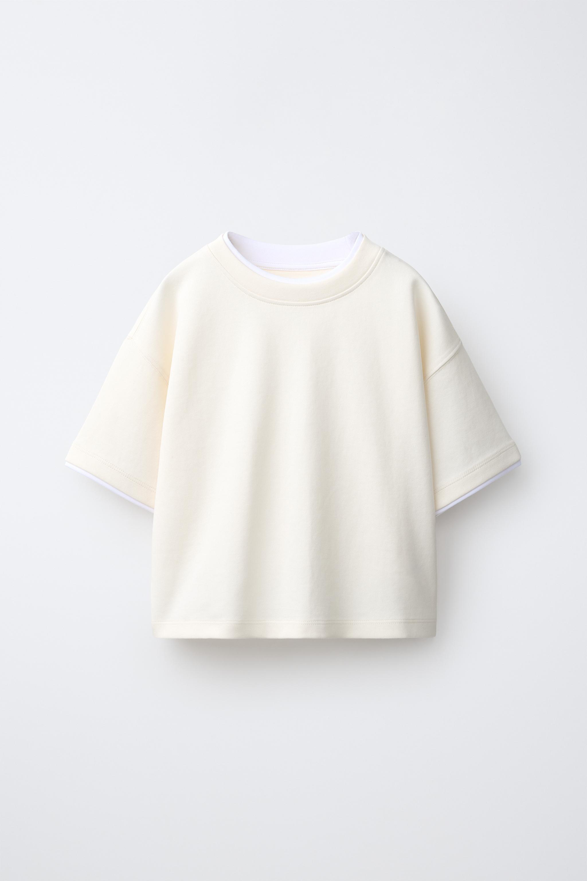 DOUBLE INTERLOCK T-SHIRT — Ecru