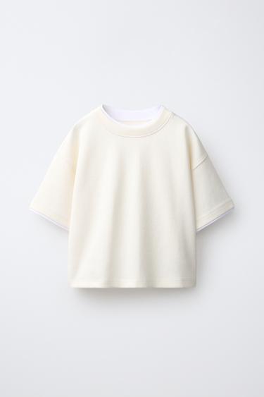 Zara MAJICA DVOSTRUKI INTERLOK – Ekru