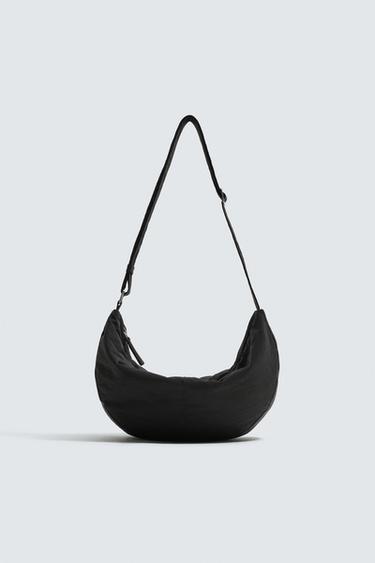 SMALL NYLON SHOULDER BAG - Black by Zara