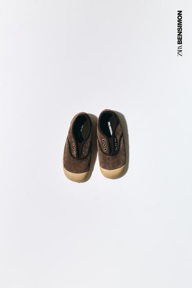 BENSIMON ® X ZARA LEATHER SNEAKERS - Brown by Zara