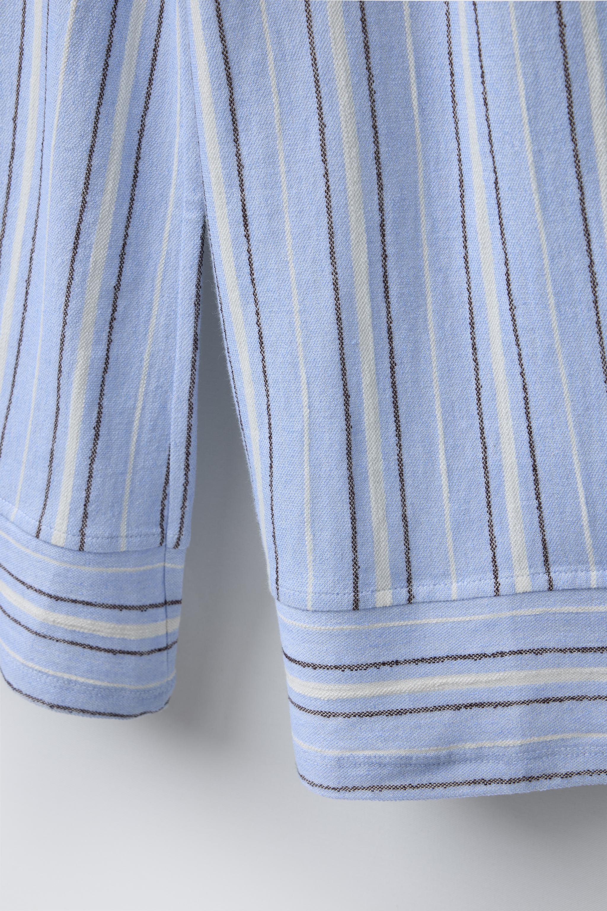STRIPED WIDE LEG PANTS