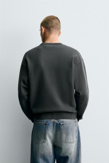 SOFT TEXTURED SWEATER - Anthracite grey by Zara