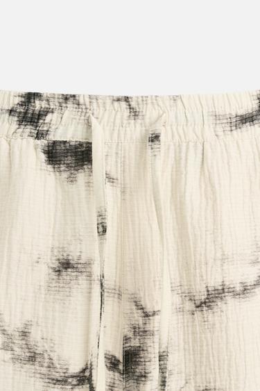 PANTALON STRUCTURÉ IMPRIMÉ TIE-AND-DYE - Imprimée de Zara - Image 8