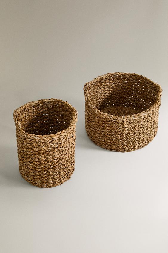 CESTA REDONDA SEAGRASS - Beige claro de Zara - Imagen 0