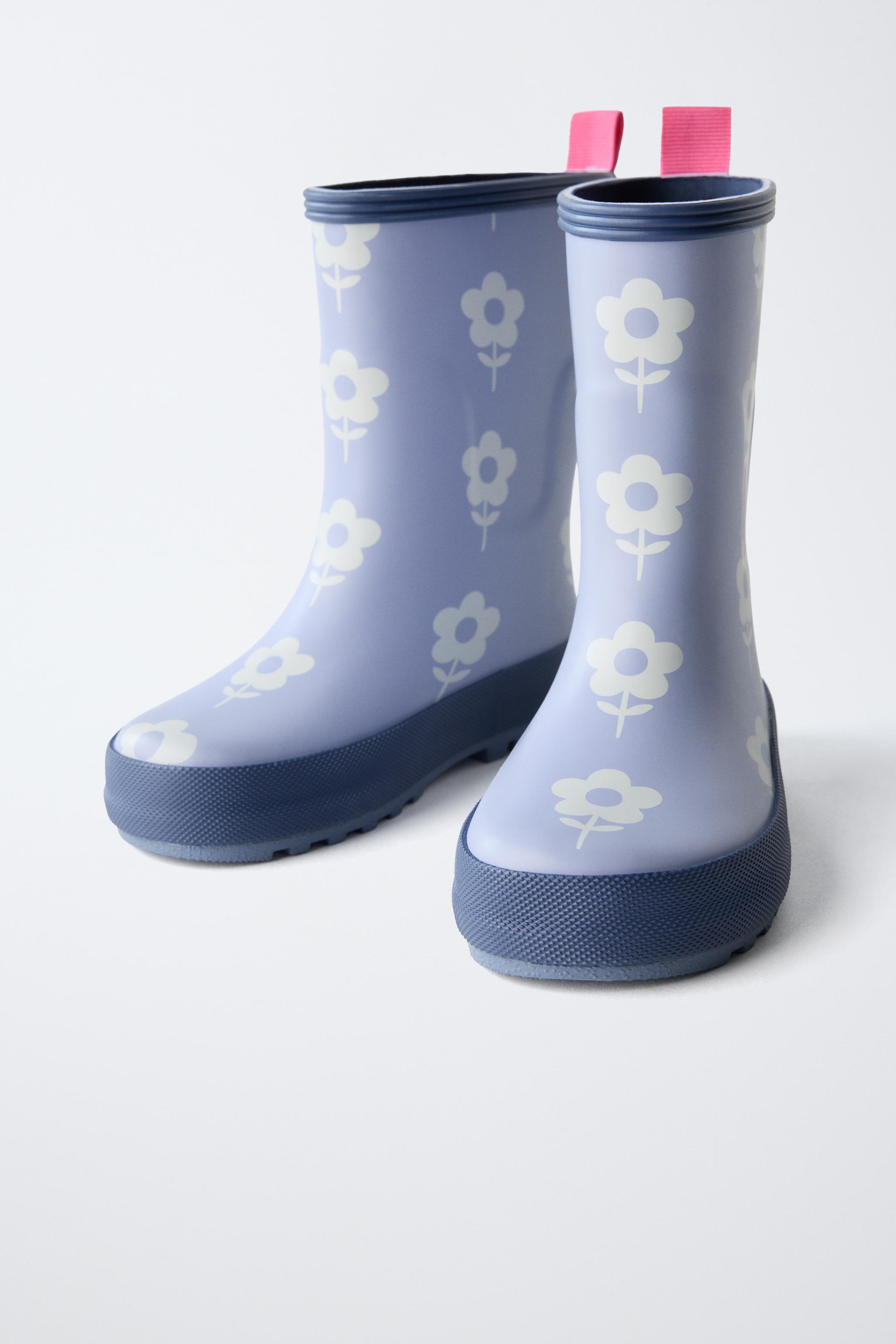 Детские ботинки Zara FLORAL RAIN BOOTS — фото 3
