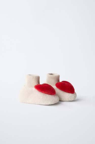 HEART SLIPPERS - Ecru White by Zara - Image 1