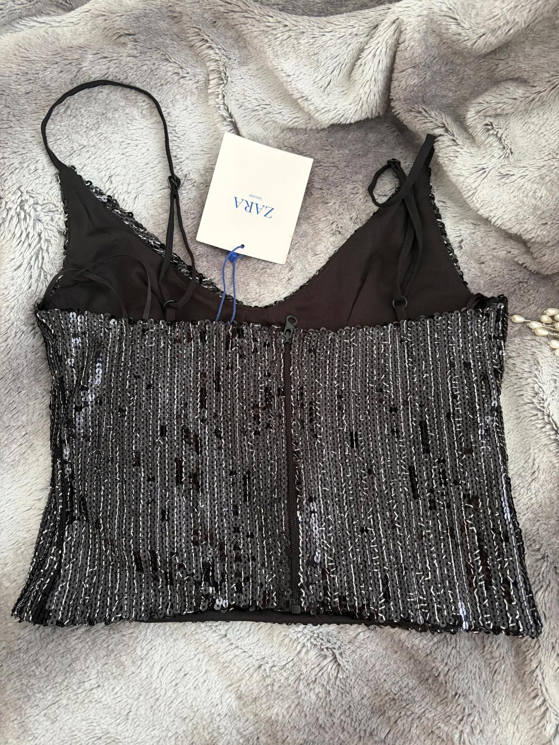 CROPPED TOP WITH SEQUINS - Image 2