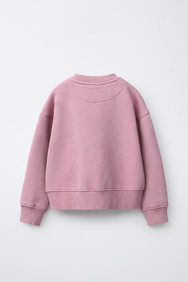 FADED EFFECT PATCHES SWEATSHIRT - Pink by Zara - Image 1