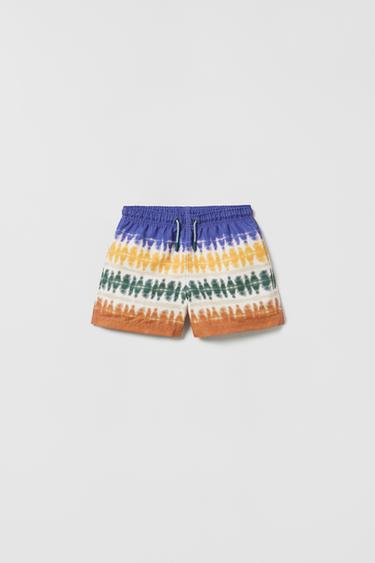 KIDS/ BERMUDA BAÑO TIE DYE - Marrón de Zara