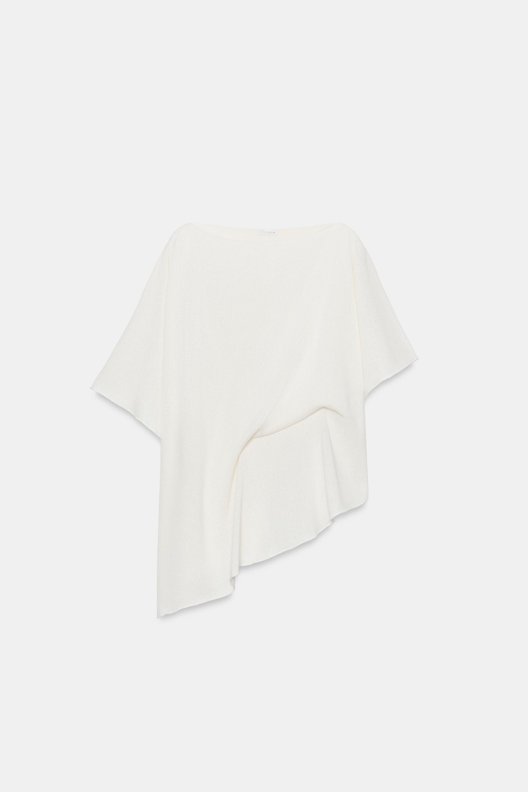 Zara Drapeli Pelerin Top görsel 7
