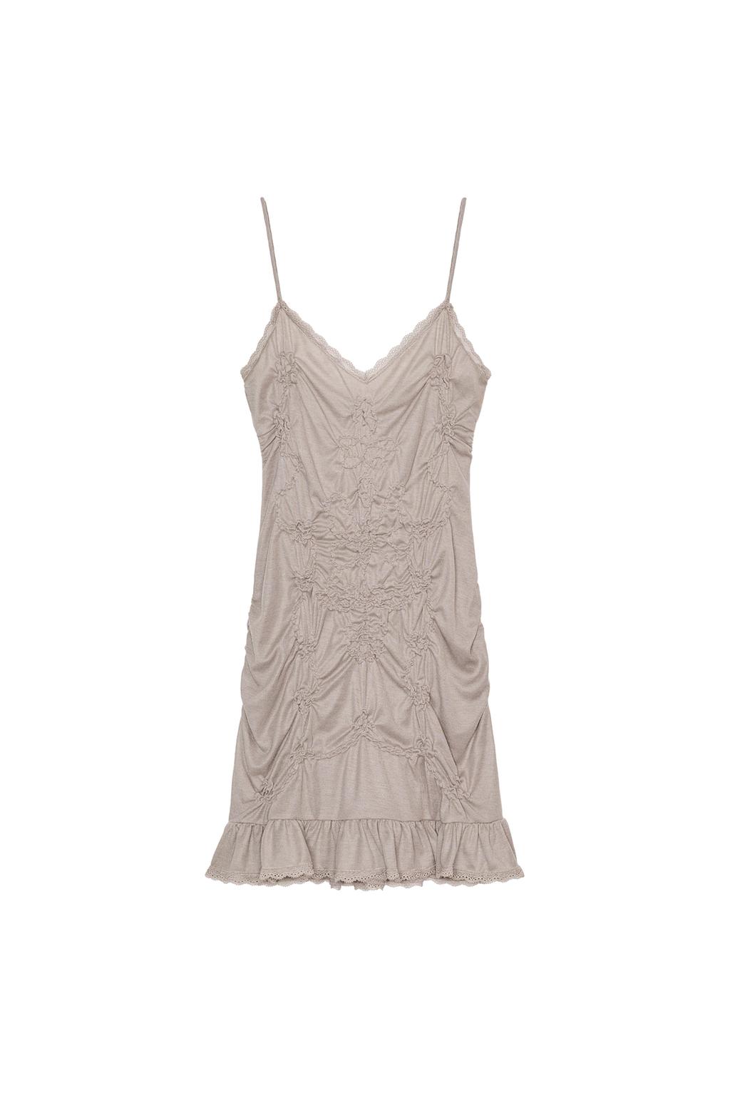 RUCHED LACE SHORT DRESS - image 3