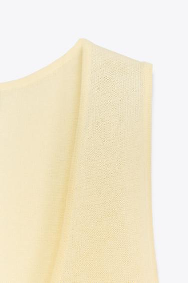 PLAIN KNIT TOP - Light yellow by Zara - Image 6