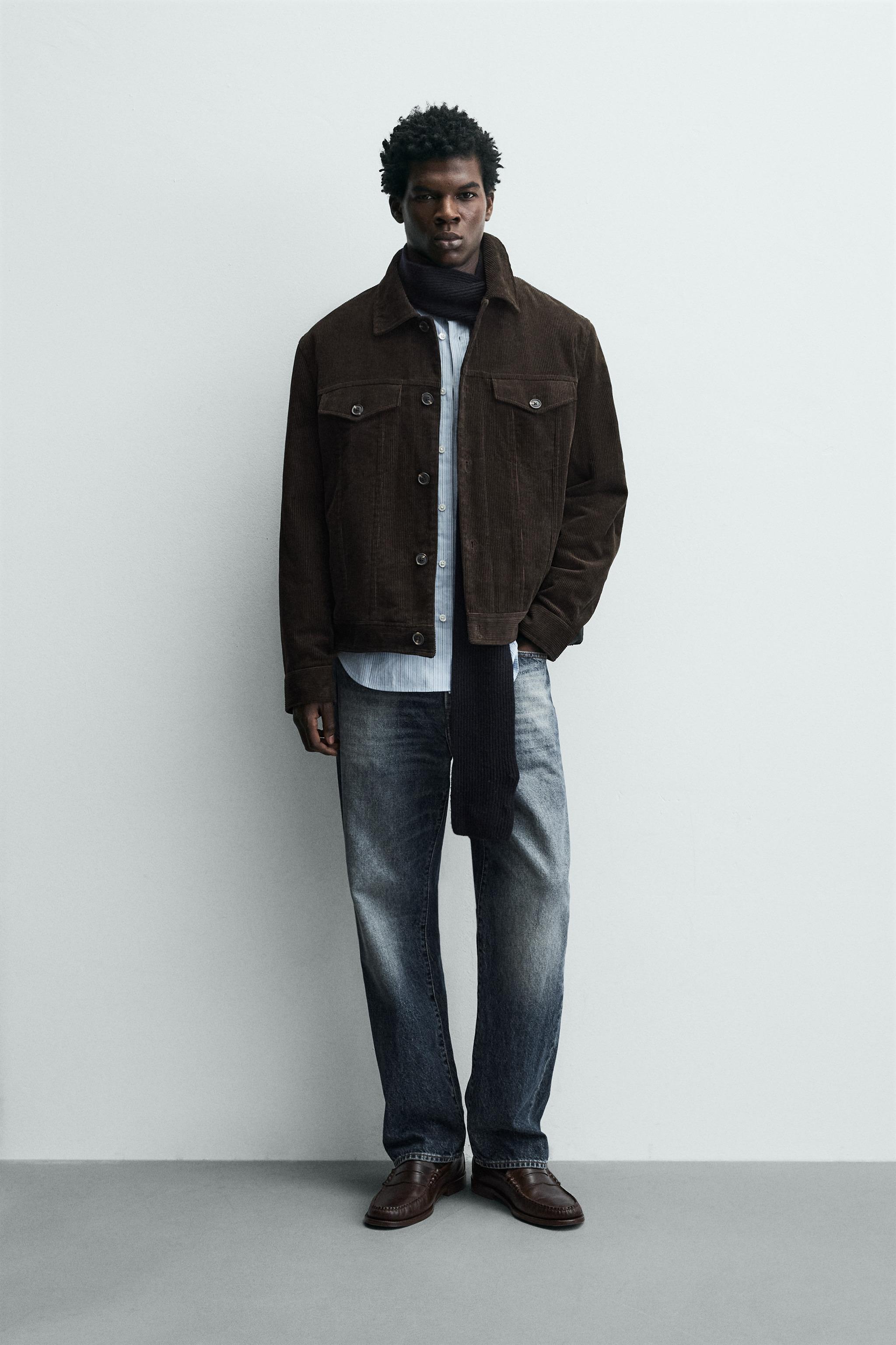 REGULAR FIT CORDUROY JACKET - Brown | ZARA United States