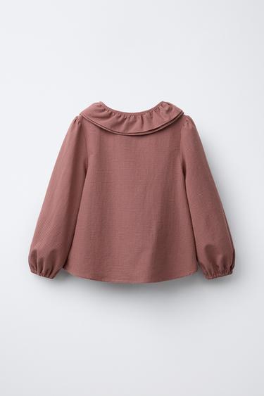 CHEMISE DOUBLE COL CARREAUX VICHY - Tuile de Zara - Image 1