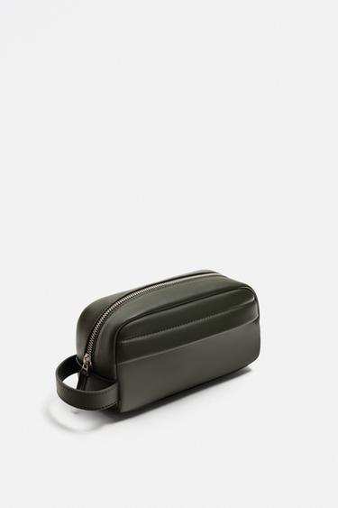 PLAIN TOILETRY BAG - Green by Zara - Image 1