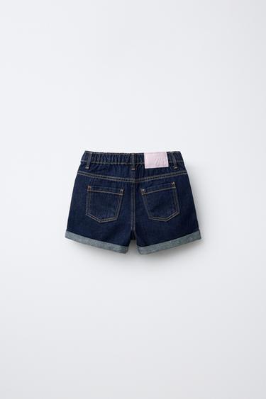 BERMUDA EN JEAN MOM FIT - Bleu de Zara - Image 1