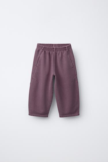 BASIC PLUSH TROUSERS - Burgundy by Zara