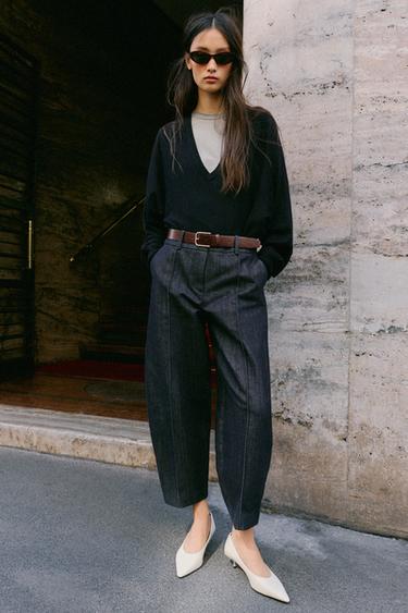 BELTED BALLOON PANTS — Indigo 2