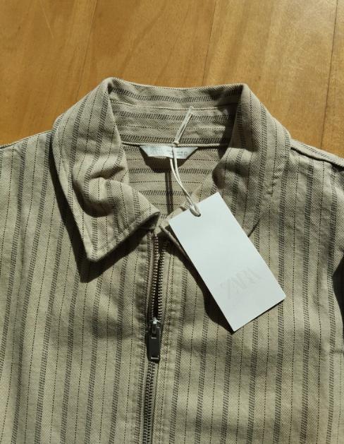 HERRINGBONE STRIPE OVERSHIRT - Image 3
