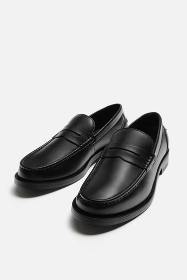 MOCASSINS EN CUIR AVEC MASQUE - Noir de Zara - Image 3