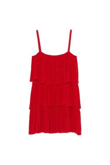 RUFFLED KNIT DRESS
