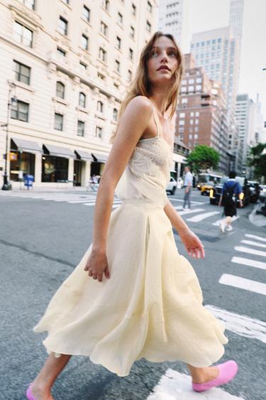 TOP DENTELLE - Blanc cassé de Zara - Image 4