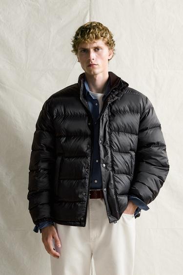 Jacke 80 % Daunen – 20 % Federn, wasserabweisend - Schwarz von Zara