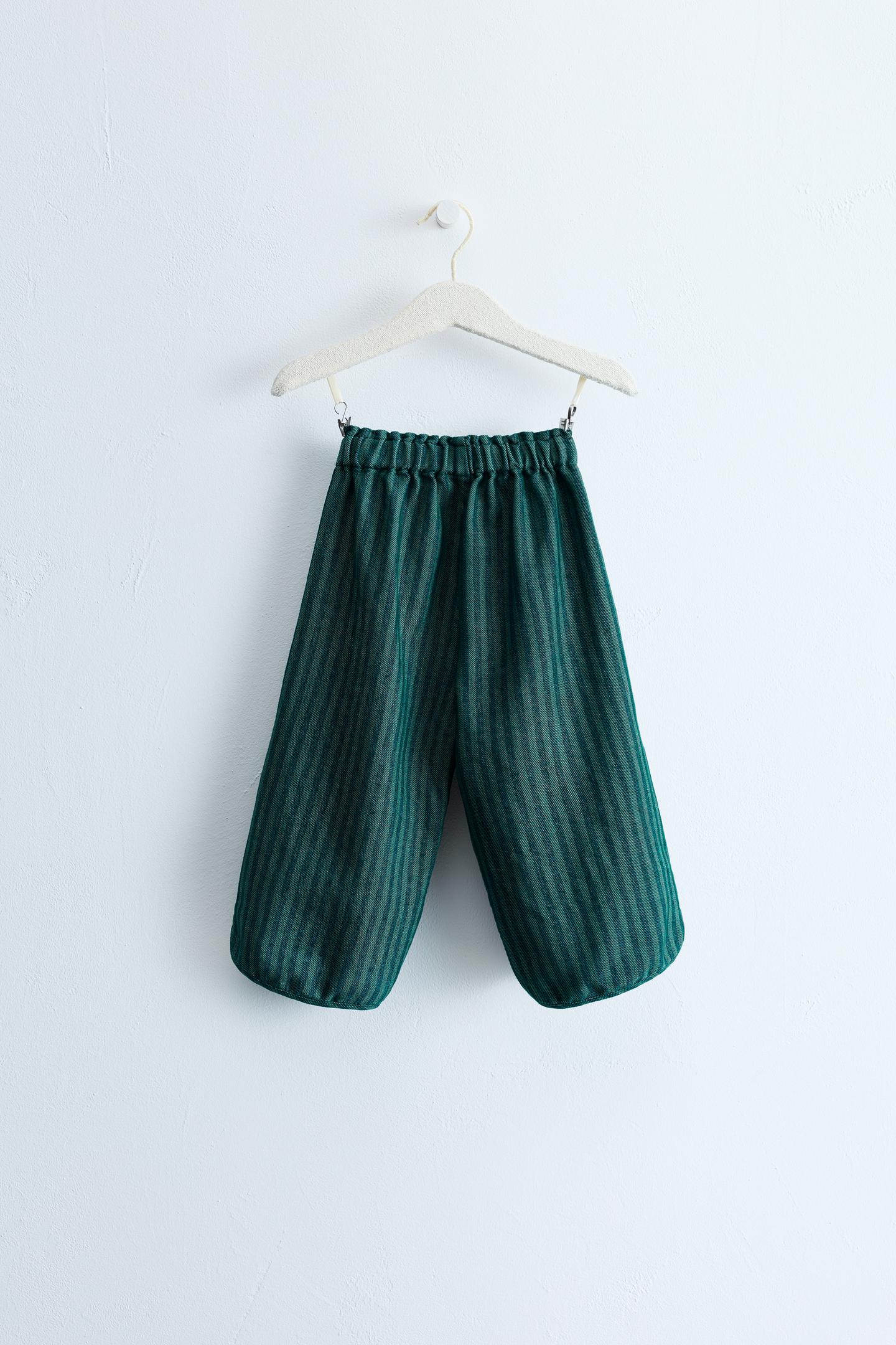Детские брюки Zara Timeless - Striped Balloon, цвет: Зелёный — фото 3