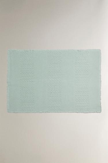 Zara RAW-EDGE BATH MAT - Sea green - Image 0