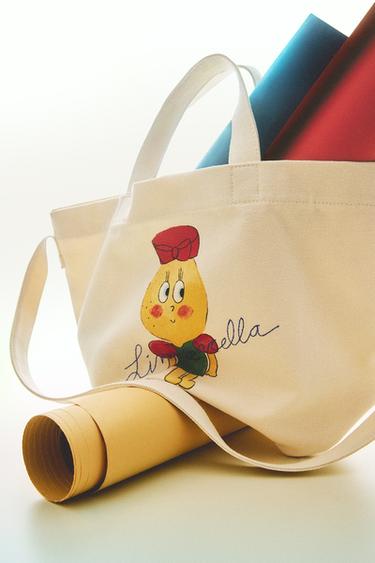 LIMONCELLA X THE ANIMALS OBSERVATORY FABRIC BAG (ADULT) - Ecru by Zara - Image 5