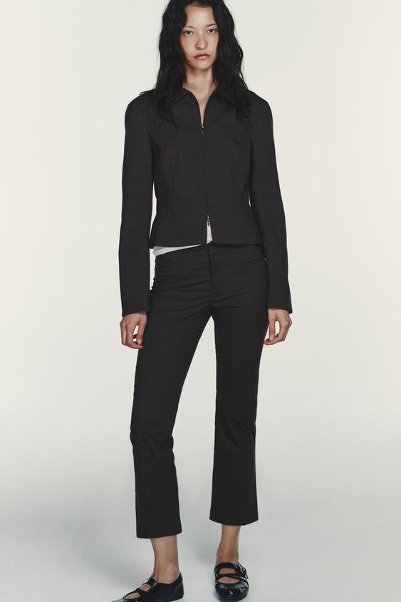 STRIPED ZIPPER JACKET