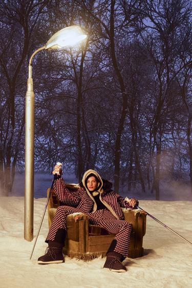 VETERLAARSJES SKI COLLECTIE - Bordeauxrood van Zara