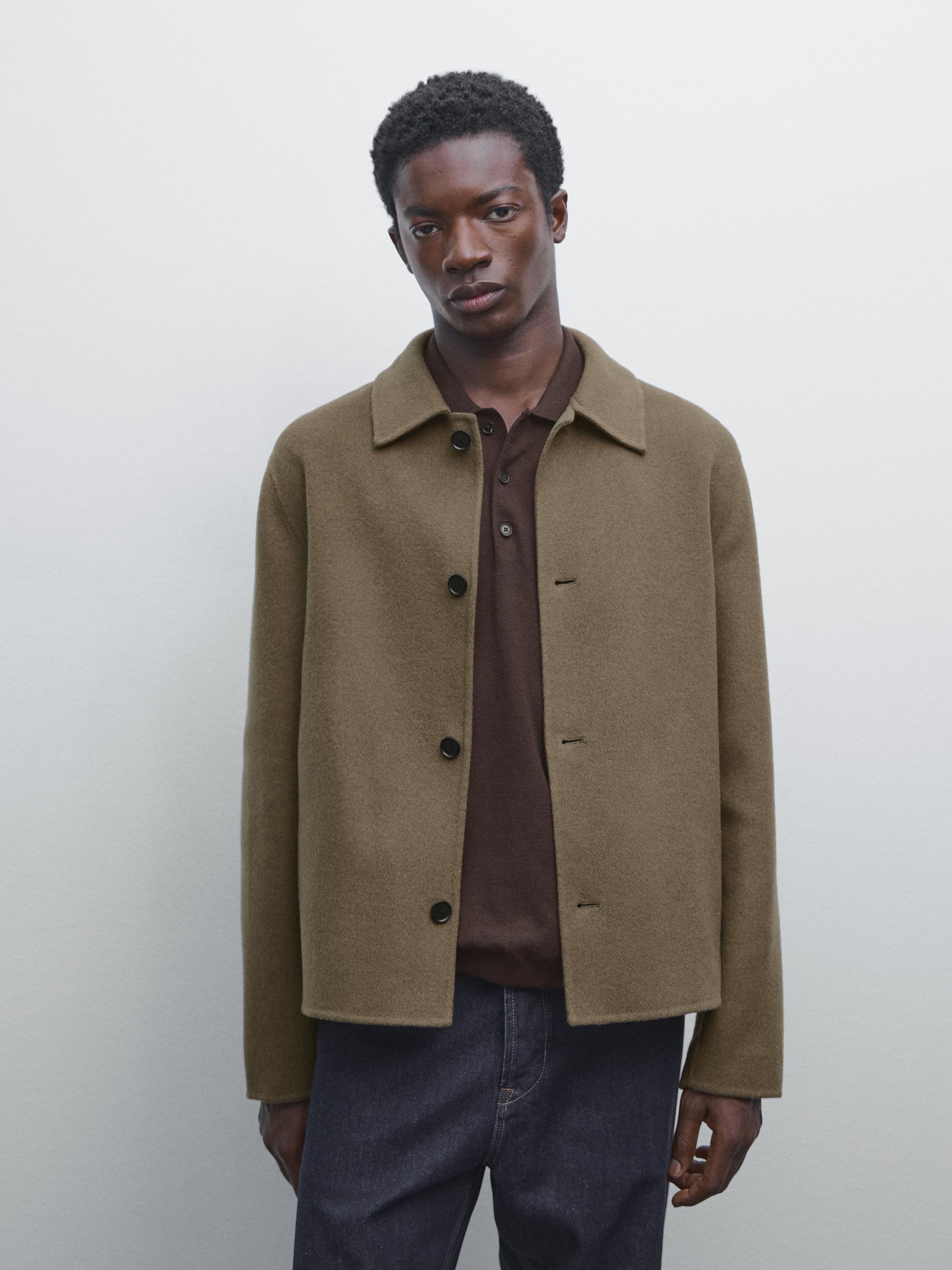 Blouson en laine mélangée