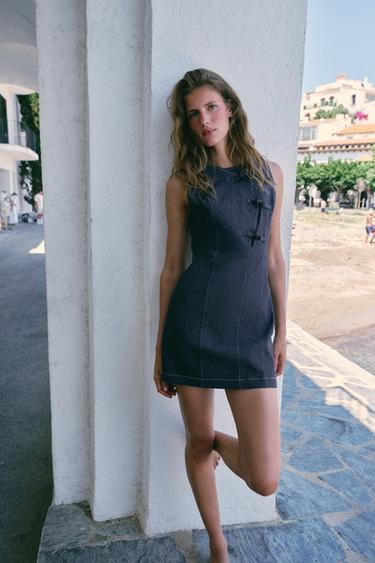 jacket design dress Bon Bon & Set Crochet Pattern It is paired up link_Poolside-Mini-Dress-In-Jungle Black and Red Floral Women's Size:Euro 37 = US 7