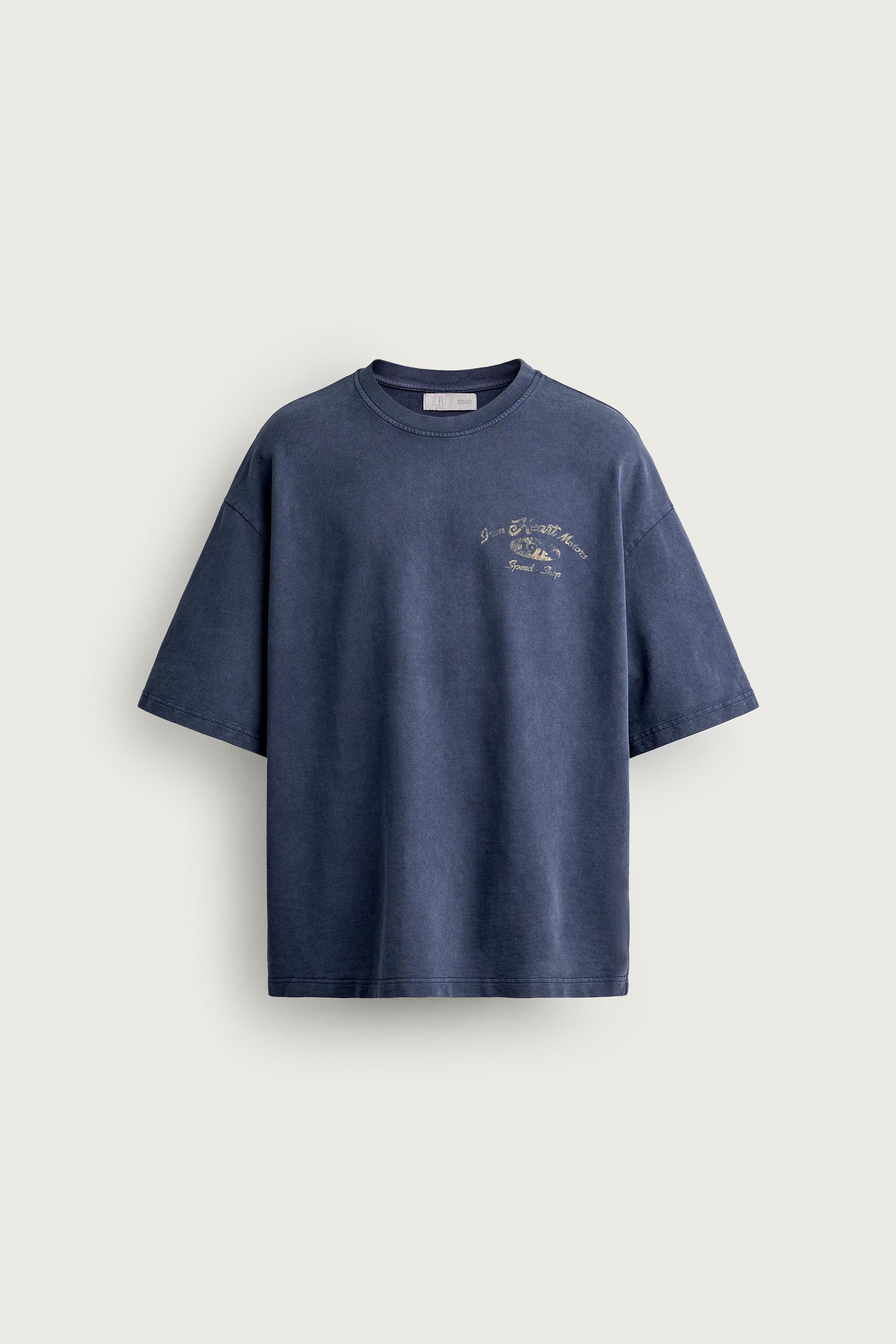 Zara YIKAMA EFEKTLİ BASKILI RELAXED FIT SWEATSHIRT görsel 8