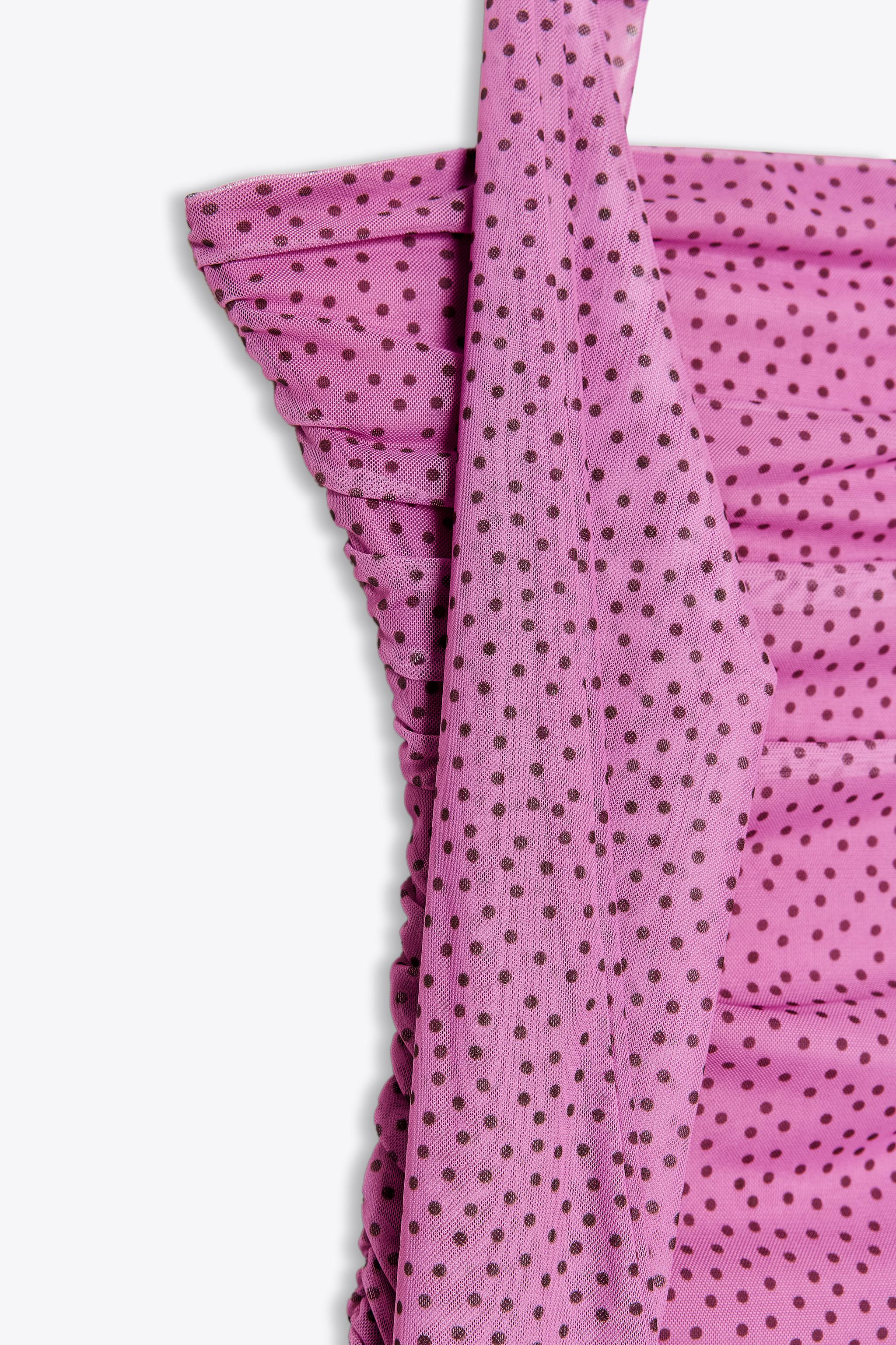 ZARA ドット柄スカーフワンピース 5039/228 ドット柄スカーフワンピース - ピンク | ZARA Japan / 日本
