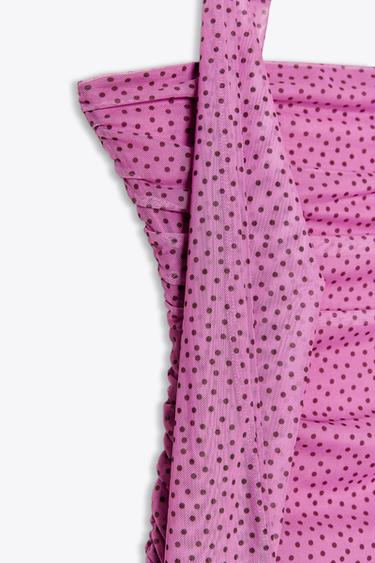 ROBE FOULARD À POIS - Rose de Zara - Image 7