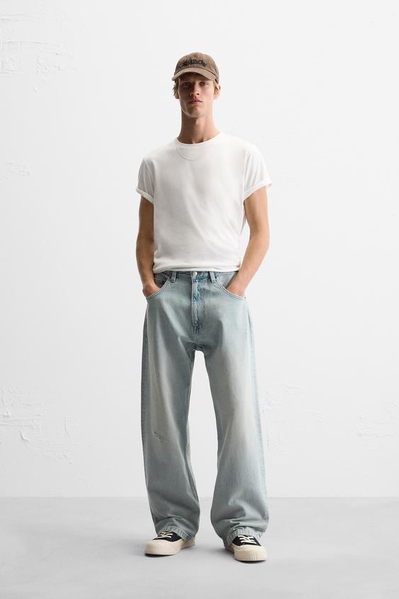BAGGY FIT デニムパンツ - ライトブルー | ZARA Japan / 日本